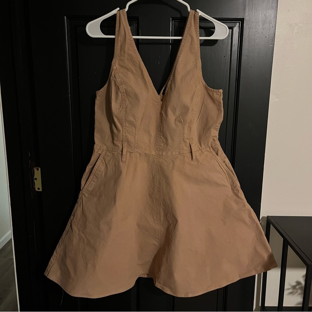 Khaki A-Line Dress